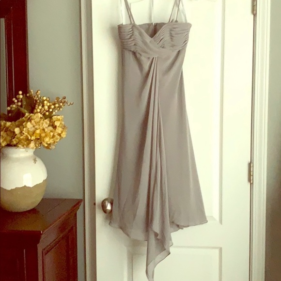 NWOT David’s Bridal Chiffon Strapless Dress Sz 2 - Picture 7 of 12